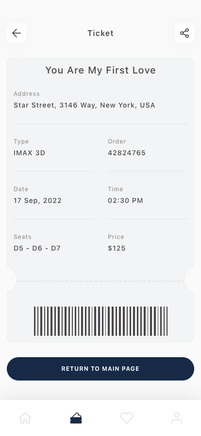 Cinema Booking Mobile App UI Kit - Screenshot 4