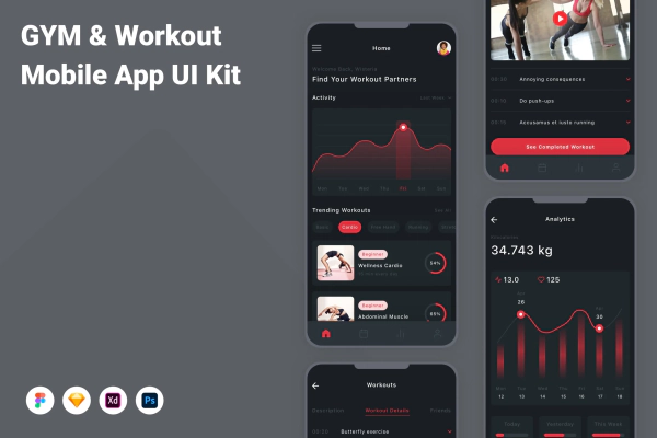 GYM & Workout Mobile App UI Kit