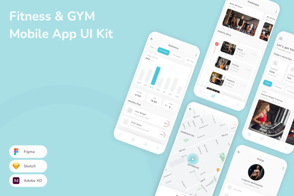 Fitness & GYM Mobile App UI Kit