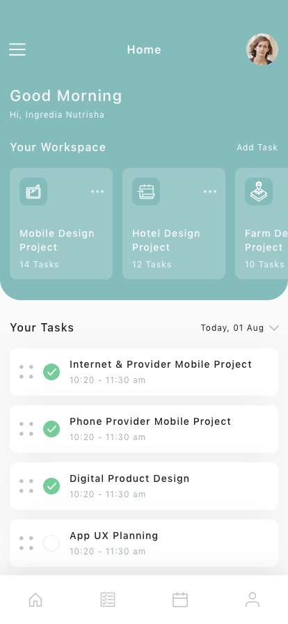 Project Management Mobile App UI Kit - Screenshot 1