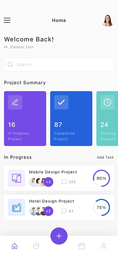 Task Management Mobile App UI Kit - Screenshot 1