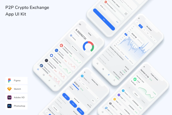 P2P Crypto Exchange App UI Kit