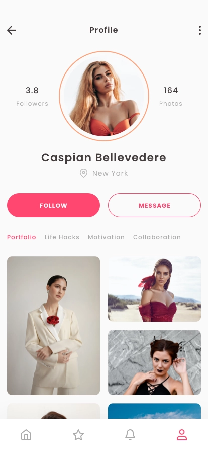 Model Agency Mobile App UI Kit - Screenshot 4