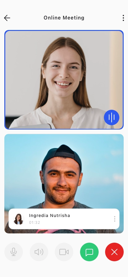 Audio & Voice Meeting Mobile App UI Kit - Screenshot 5