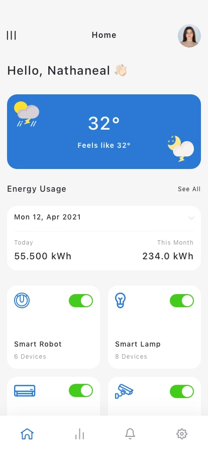 Smart Home Mobile App UI Kit - Screenshot 1