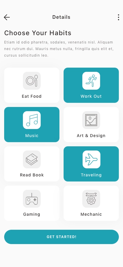 Routine Tracker Mobile App UI Kit - Screenshot 1