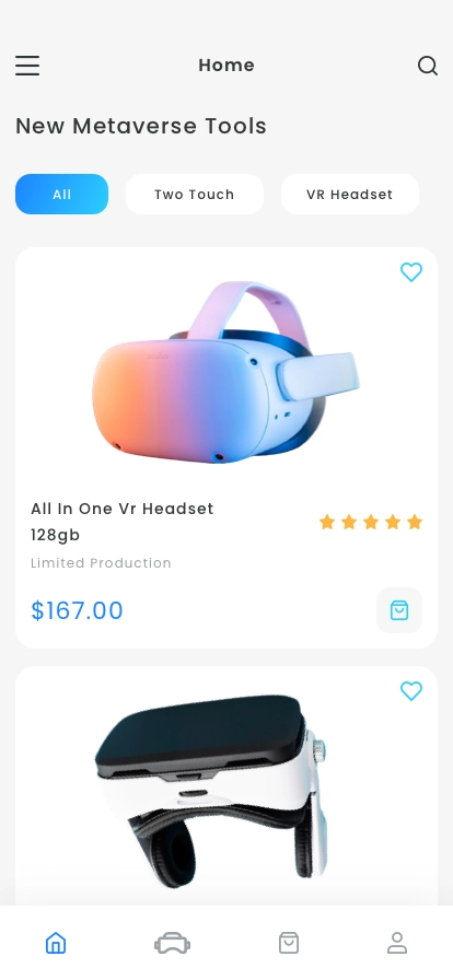 Metaverse & VR Tools Shop Mobile App UI Kit for Figma, Sketch & XD ...