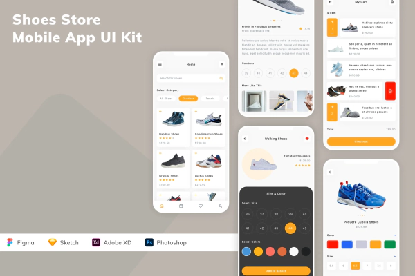 Shoes Store Mobile App UI Kit