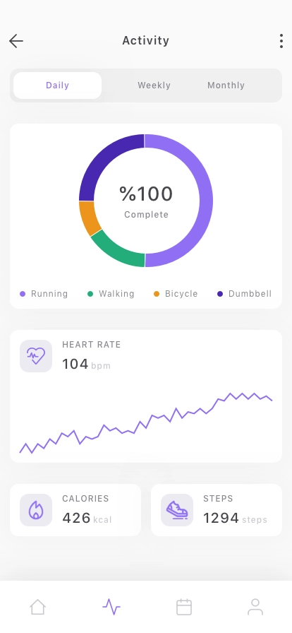 Health Fitness Mobile App UI Kit - Screenshot 3