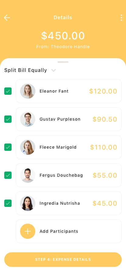 Bill Split Mobile App UI Kit - Screenshot 4