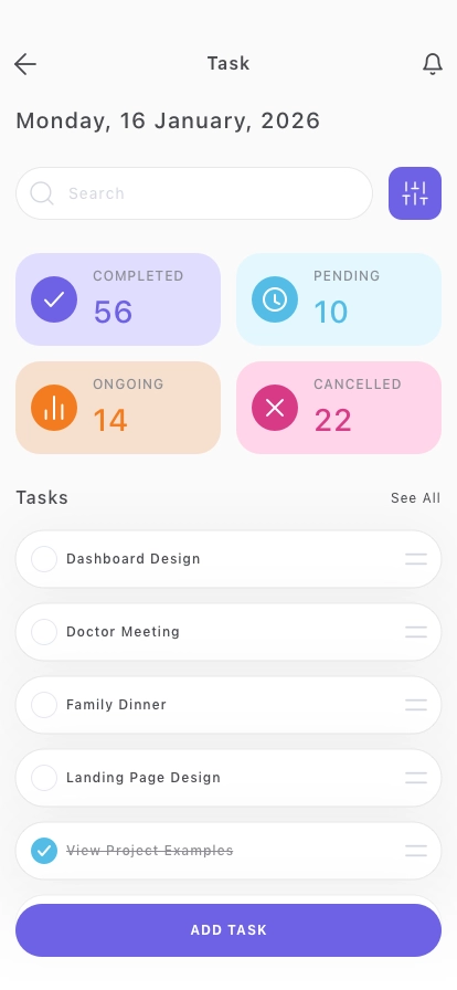 Admin Dashboard Mobile App UI Kit - Screenshot 4