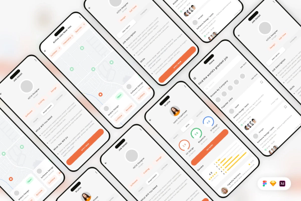 Job & Freelancer Finder Mobile App UI Kit