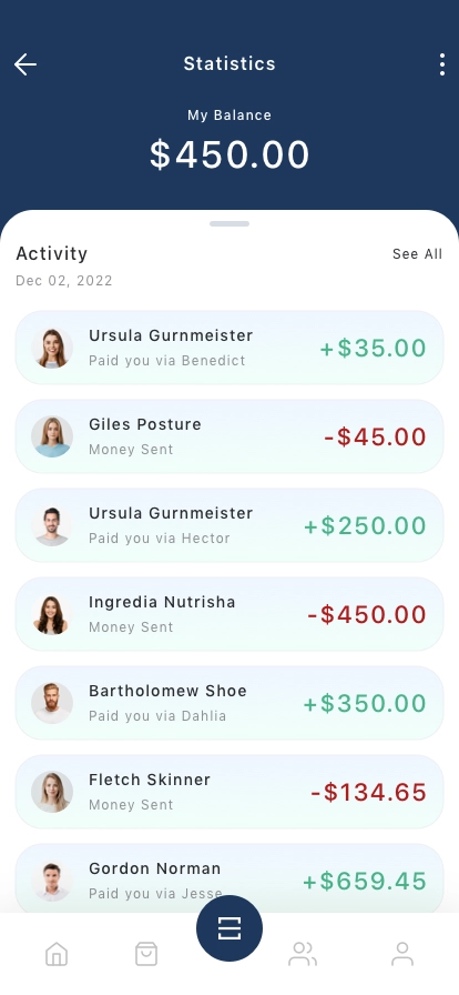 Expense Splitter Mobile App UI Kit - Screenshot 1