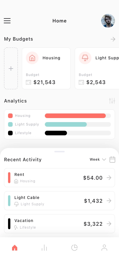 Money Budgeting Mobile App UI Kit - Screenshot 3