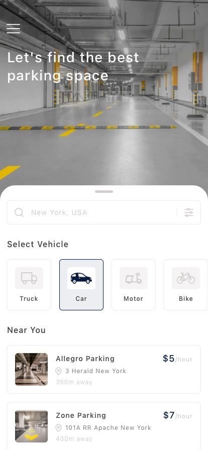 Parking Finder Mobile App UI Kit - Screenshot 3