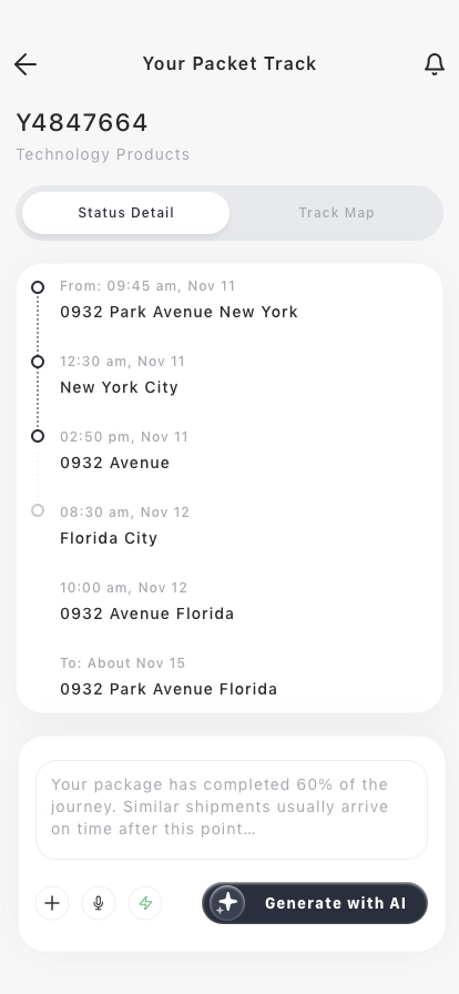 Package Tracking Mobile App UI Kit - Screenshot 5