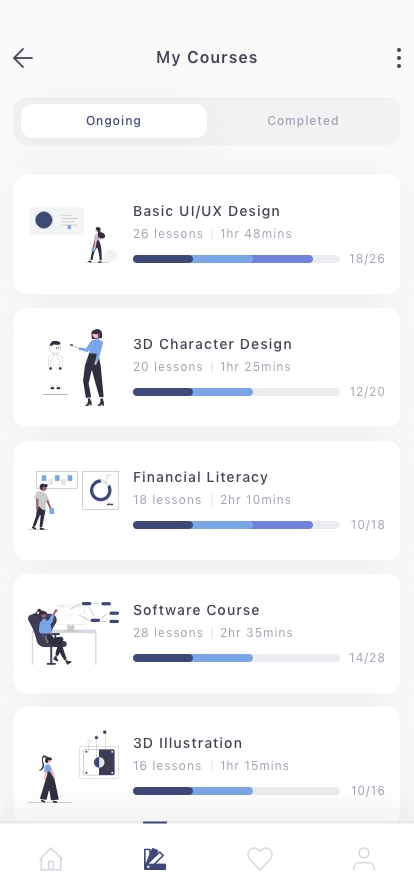 Online Academy Mobile App UI Kit - Screenshot 4