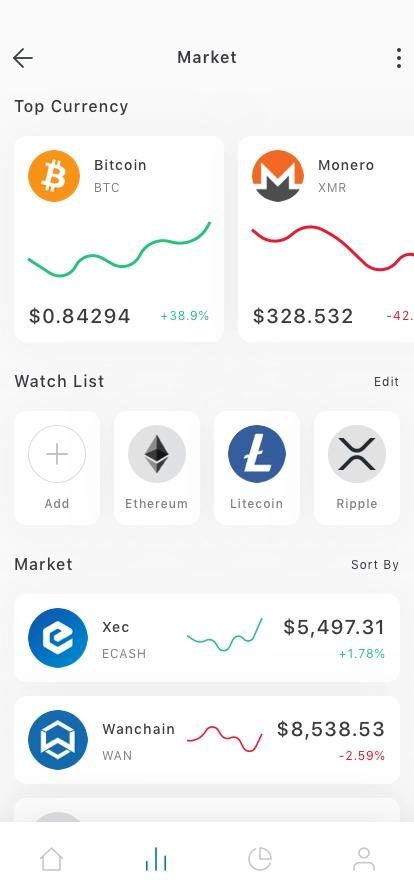 Cryptocurrency Trading Mobile App UI Kit - Screenshot 1