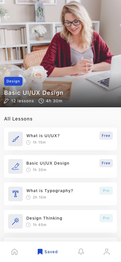 Online Learning Mobile App UI Kit - Screenshot 5
