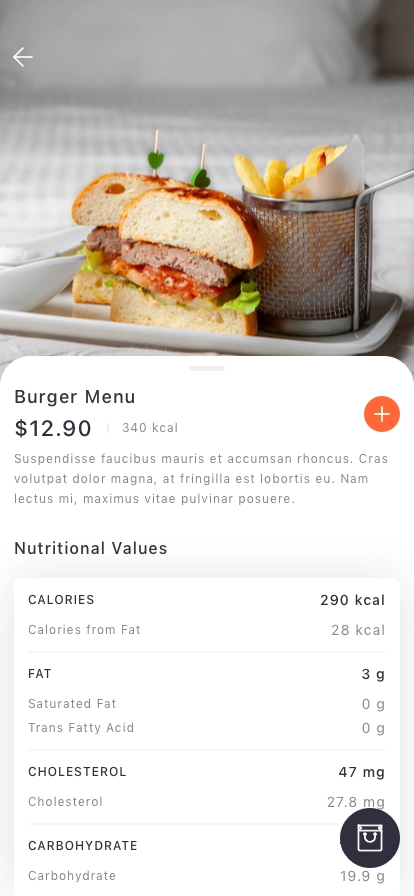 Food & Drink Delivery Mobile App UI Kit - Screenshot 2