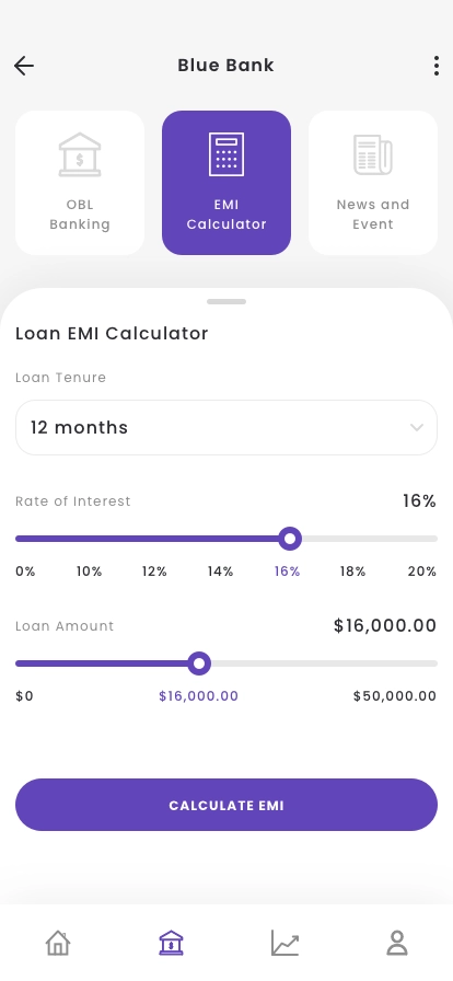 EMI Calculation Mobile App UI Kit - Screenshot 2