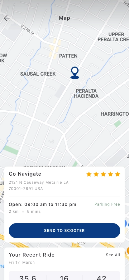 Moped & Scooter Rental Mobile App UI Kit - Screenshot 3