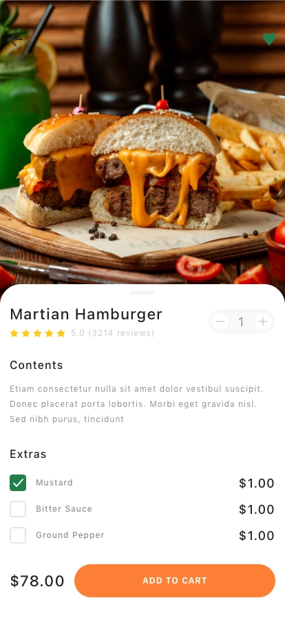 Food Ordering Mobile App UI Kit - Screenshot 2