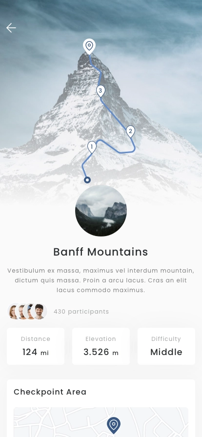 Hiking Trip Mobile App UI Kit - Screenshot 5