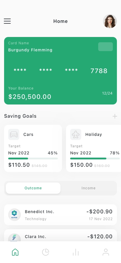 Personal Finance Mobile App UI Kit - Screenshot 1