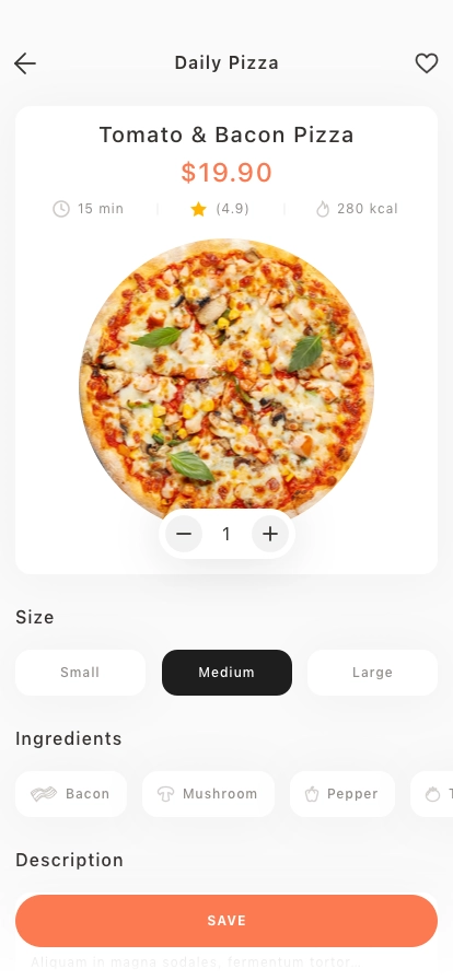 Pizza Delivery Mobile App UI Kit - Screenshot 2