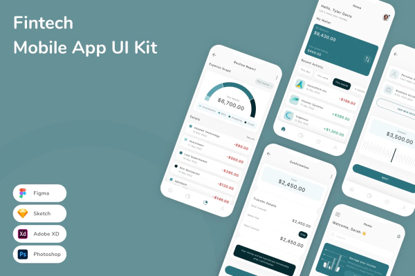 Fintech Mobile App UI Kit
