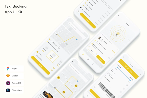 Taxi Booking App UI Kit