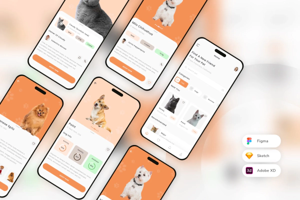Pet Adoption Mobile App UI Kit