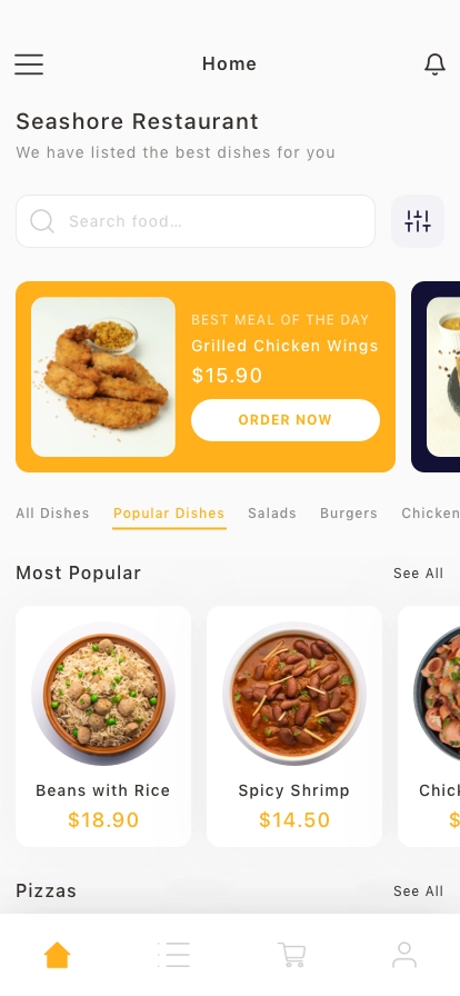 Restaurant Smart Menu Mobile App UI Kit - Screenshot 1