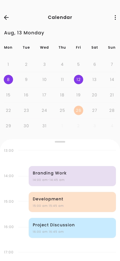 Calendar & Schedule App UI Kit - Screenshot 2