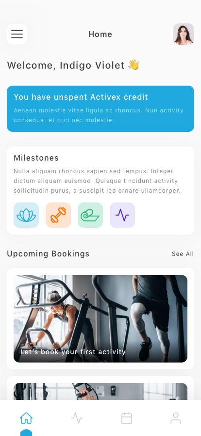 Activities Tracker Mobile App UI Kit - Screenshot 2