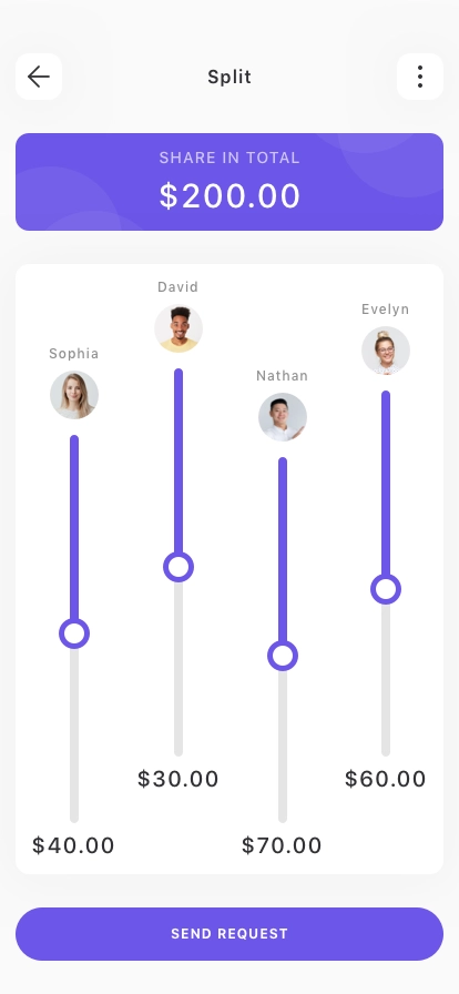 Split Bill Mobile App UI Kit - Screenshot 5
