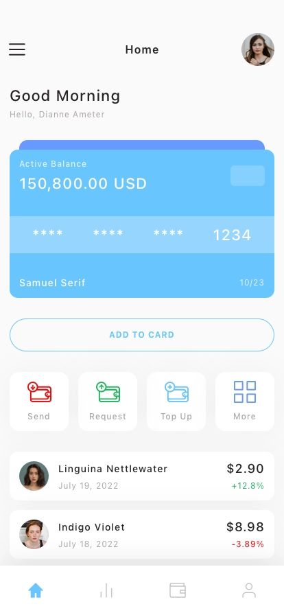 Financial Tracker Mobile App UI Kit - Screenshot 2