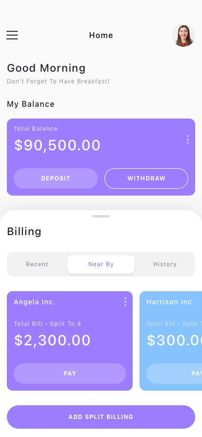 Split Bill Mobile App UI Kit - Screenshot 1