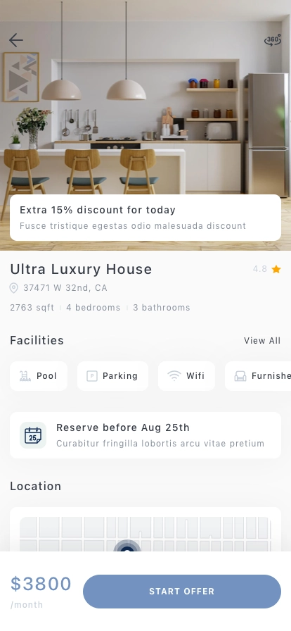 Rental Property Mobile App UI Kit - Screenshot 5