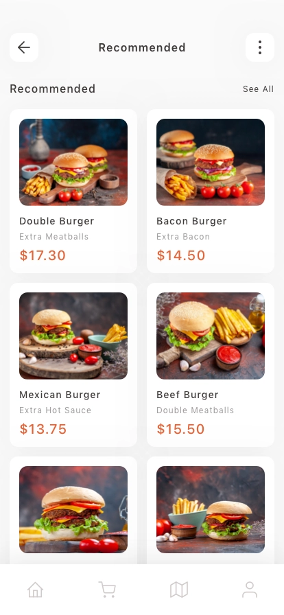 Food & Burger Mobile App UI Kit - Screenshot 2