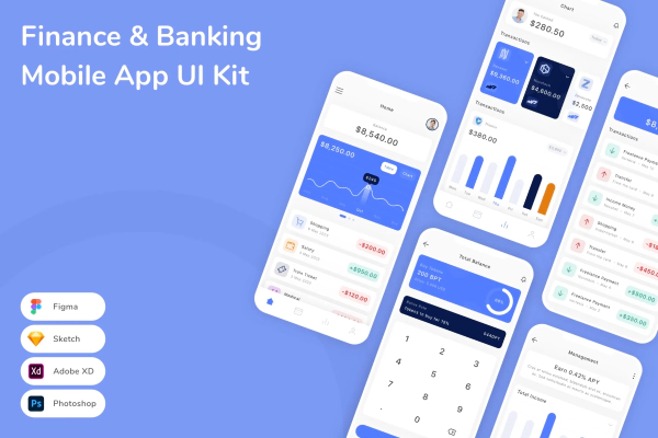 Finance & Banking Mobile App UI Kit