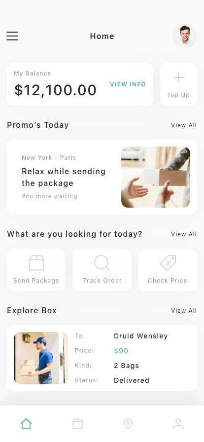 Shipping & Delivery Mobile App UI Kit - Screenshot 1
