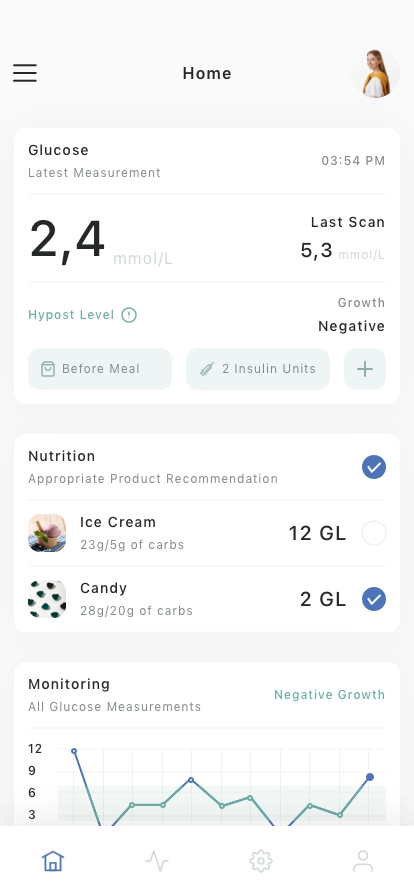 Diabetes Control Mobile App UI Kit - Screenshot 1
