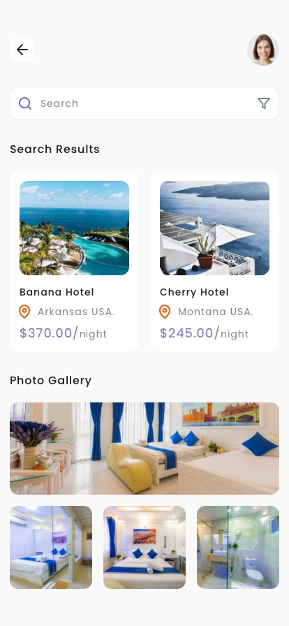 Hotel & Room Booking App UI Kit - Screenshot 2