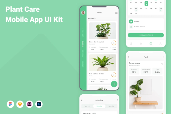 Plant Care Mobile App UI Kit