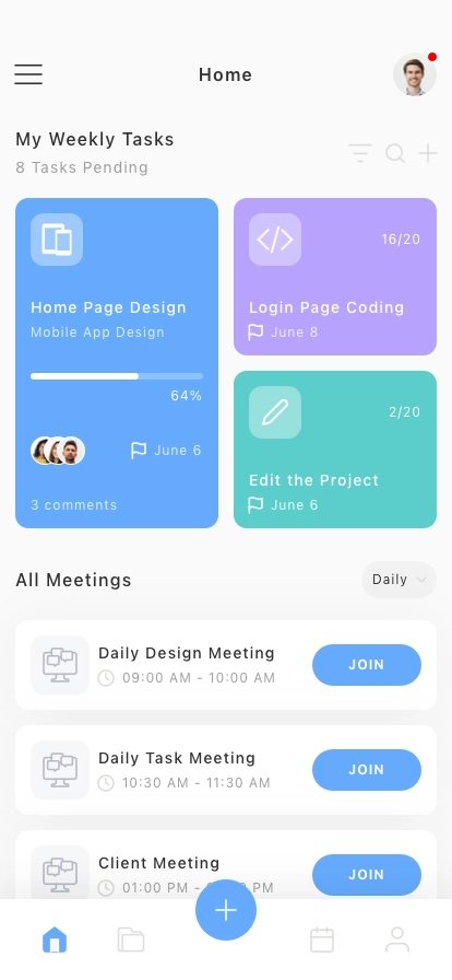 Task Management Mobile App UI Kit - Screenshot 1