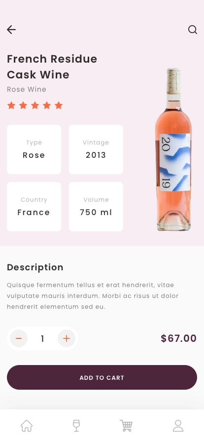 Wine Guide & Shop Mobile App UI Kit - Screenshot 2