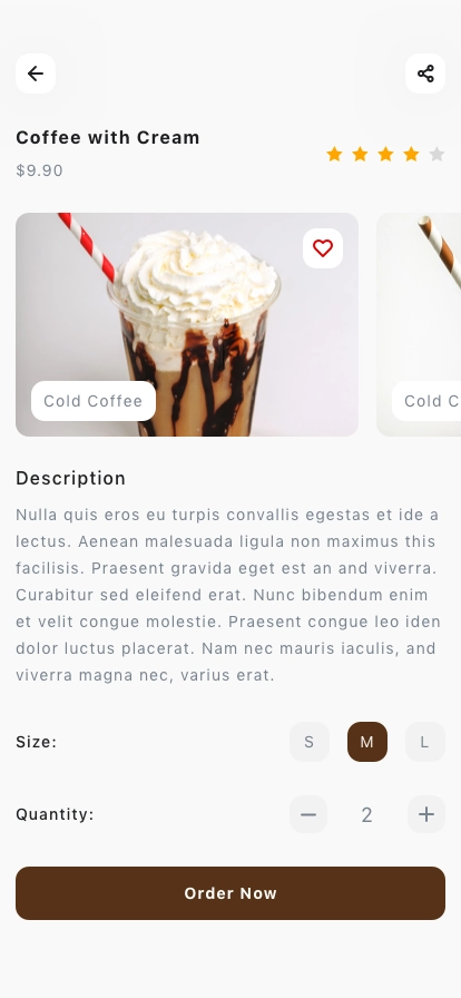 Coffee Shop Mobile App UI Kit - Screenshot 2