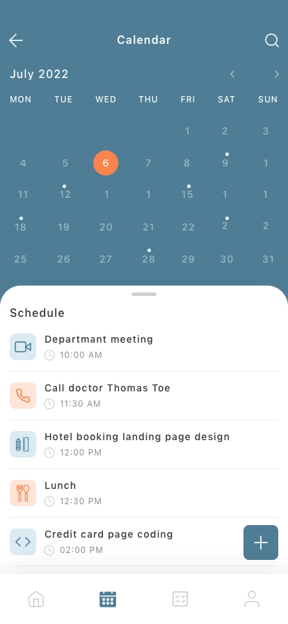 Calendar & Schedule Mobile App UI Kit - Screenshot 2